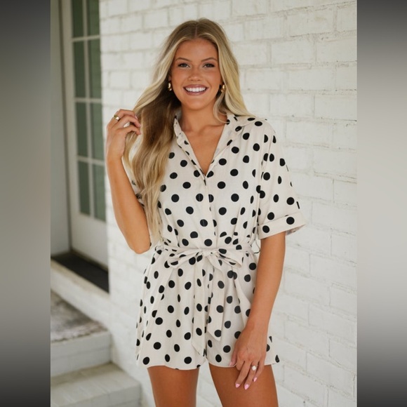 These three boutique polka dot romper - Picture 2 of 7